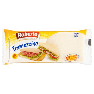 Roberto Tramezzino chléb bílý pšeničný sendvičový bez kůrky 250g