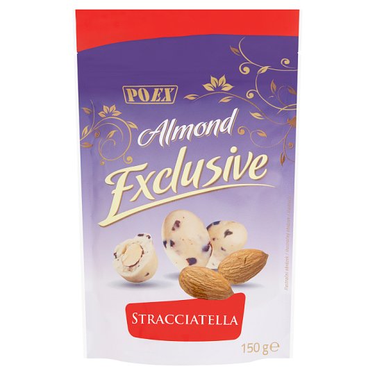 Poex Almond Exclusive Stracciatella mandle v bílé čokoládě 150g