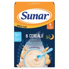 Sunar Goodnight Milk Porridge 8 Cereals Biscuit Flavour 210g