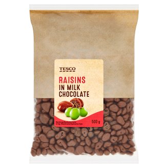 Tesco Rozinky v mléčné čokoládě 500g