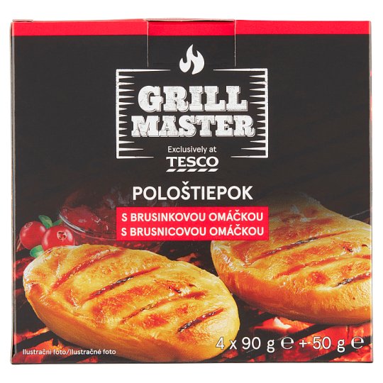 Tesco Grill Master Pološtiepok Cheese with Cranberry Sauce 4 x 90g