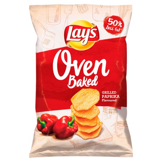 Lay's Oven Baked Pečené bramborové lupínky tvarované s příchutí papriky 125g