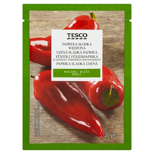 Tesco Smoked Sweet Pepper Ground 20g Tesco Groceries