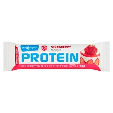 MaxSport Proteinová tyčinka s jahodovou příchutí v bílé polevě 50g