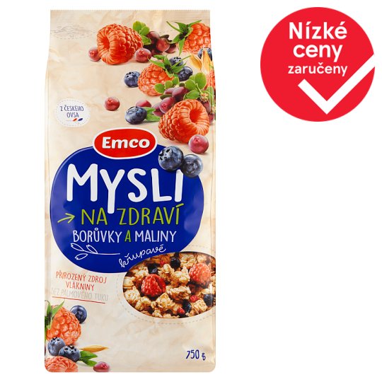 Emco Mysli na Zdraví Crispy Blueberries and Raspberries 750g