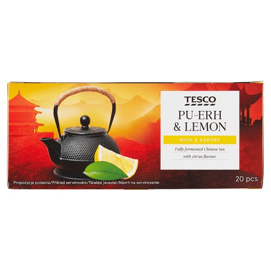 Tesco Pu-Erh & Lemon Tea 20 x 2g (40g)