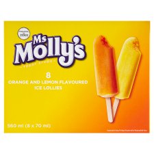 Ms Molly's Lemon & Orange Flavoured Frozen Cream 2 x 4 x 70ml (560ml)