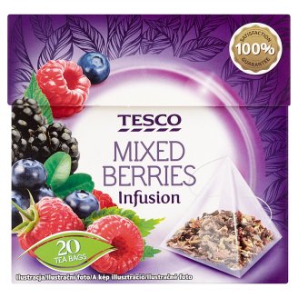Tesco Mixed Berries ovocno-bylinný čaj 20 x 2,1g