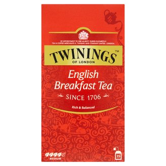 Twinings English breakfast černý čaj 25 x 2g