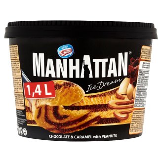Manhattan Ice Dream Mražený krém čokoládovo-karamelový s kousky pražených arašídů 1400ml