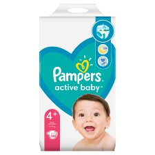 Pampers Active Baby Nappies Size 4+ X120, 10kg - 15kg