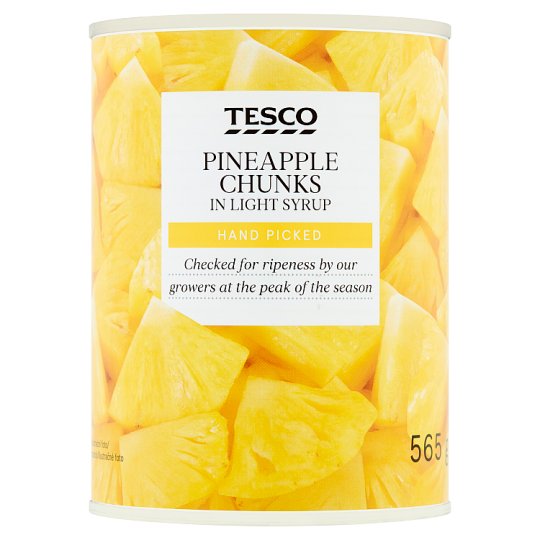 Tesco Kousky ananasu v mírně sladkém nálevu 565g