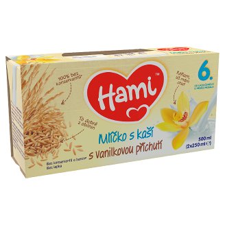 Hami mlíčko s kaší s příchutí vanilky od uk. 6. měsíce 2 x 250ml