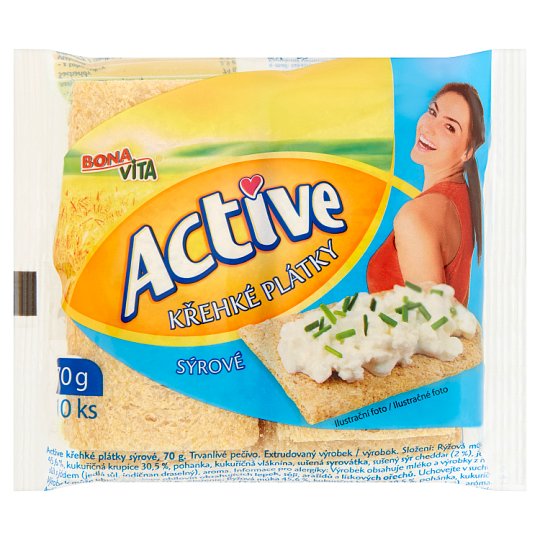Bona Vita Active Křehké plátky sýrové 10 ks 70g