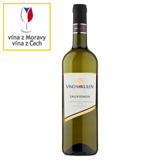 Víno Mikulov Sauvignon jakostní odrůdové suché bílé víno 0,75l