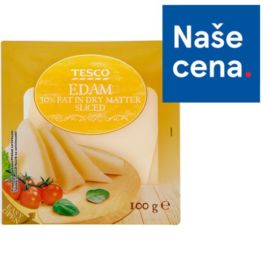 Tesco Edam 30% plátky 100g