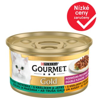 GOURMET Gold Double Pleasure s králíkem a játry 85g