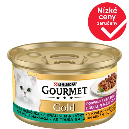 GOURMET Gold Double Pleasure s králíkem a játry 85g