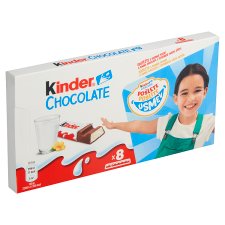 Kinder Chocolate Tyčinky z mléčné čokolády s mléčnou náplní 8 ks 100g
