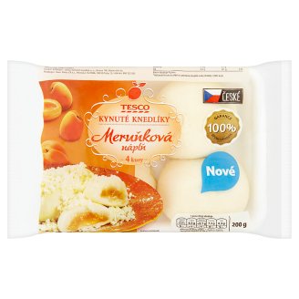 Tesco Kynuté knedlíky s meruňkovou náplní 4 ks 200g