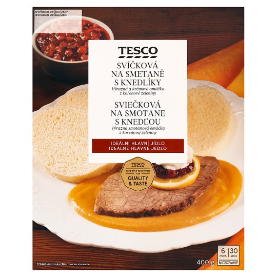 Tesco Svíčková na smetaně s knedlíky 400g