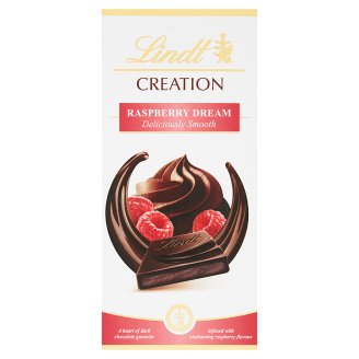 Lindt Creation Plněná hořká čokoláda s malinovou příchutí 150g