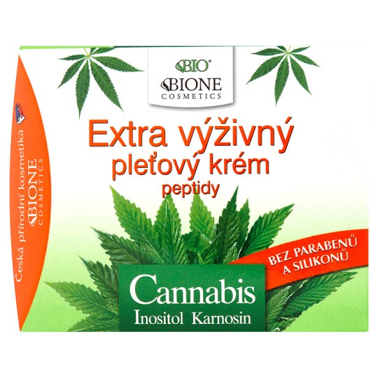 Bione Cosmetics Bio Cannabis inositol karnosin extra výživný pleťový krém peptidy 51ml