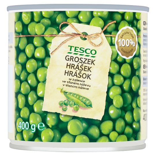 Tesco Hrášek ve slaném nálevu 400g
