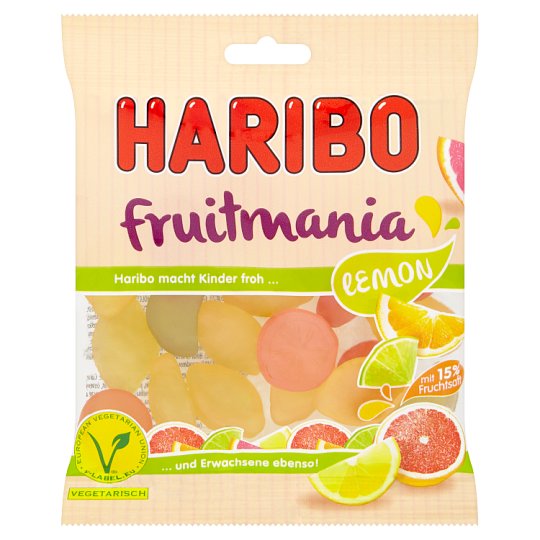 Haribo Fruitmania Lemon ovocné želé 85g