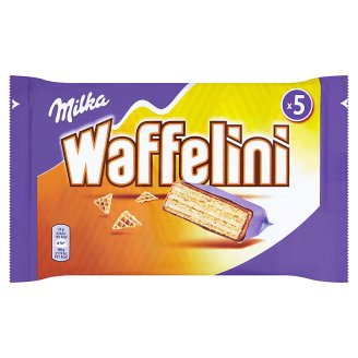 Milka Waffelini Oplatka s náplní máčená v mléčné čokoládě z alpského mléka 5 x 31g