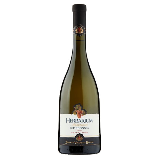 Zámecké Vinařství Bzenec Herbarium Moravicum Chardonnay pozdní sběr suché bílé víno 0,75l