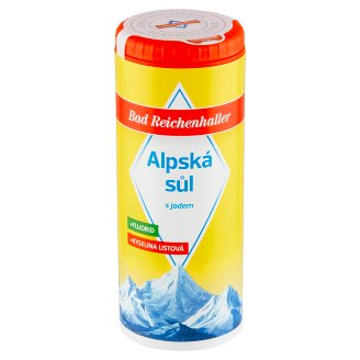 Bad Reichenhaller Alpská sůl s jodem a fluorem obohacená kyselinou listovou 125g