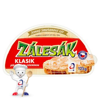 Zálesák Klasik pikantní se zeleninou jemný smetanový sýr 125g