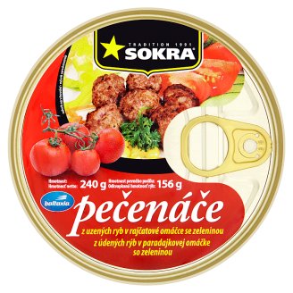 Sokra Pečenáče z uzených ryb v rajčatové omáčce se zeleninou 240g