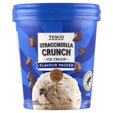 Tesco Stracciatella Crunch Ice Cream 460ml