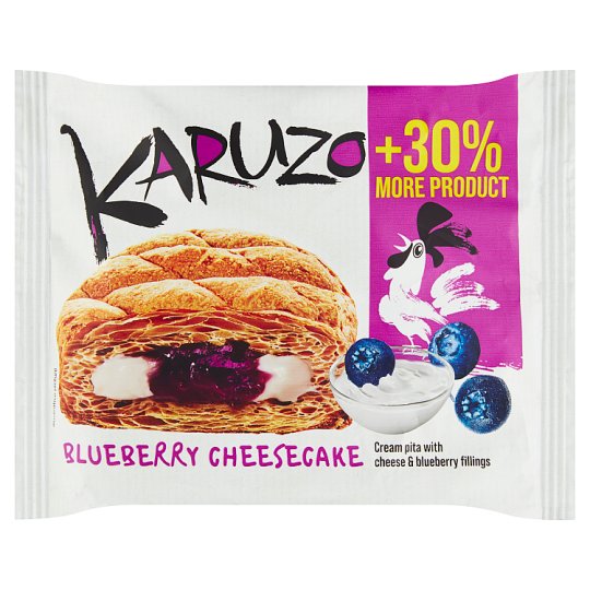 The Bakers Karuzo Cream Pita Blueberry Cheesecake 82g - Tesco Groceries