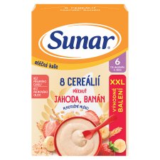 Sunar Milk Porridge 8 Cereals Strawberry Banana Flavor 340g