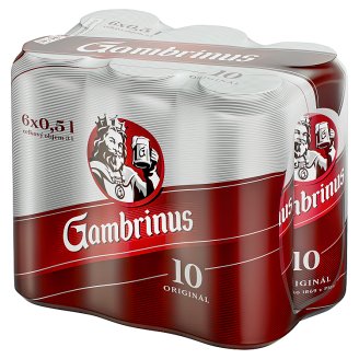 Gambrinus Originál 10 pivo výčepní světlé 6 x 500ml