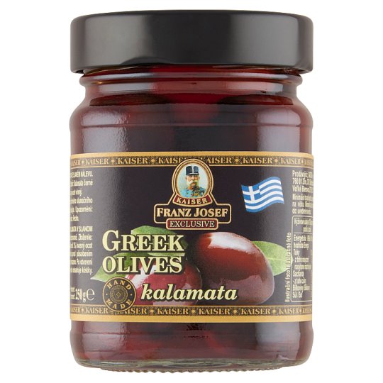 Kaiser Franz Josef Exclusive Řecké černé olivy Kalamata ve slaném nálevu 250g