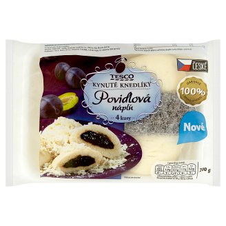 Tesco Kynuté knedlíky s povidlovou náplní 4 ks 200g