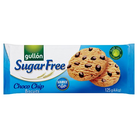 Gullón Sušenky s kousky čokolády bez cukru 125g