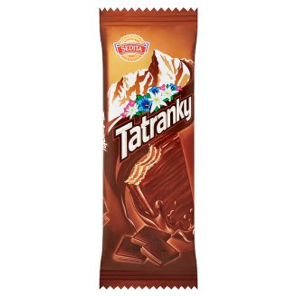 Sedita Tatranky Oplatky s krémovou náplní s kakaem a čokoládou v mléčno-kakaové polevě 30g