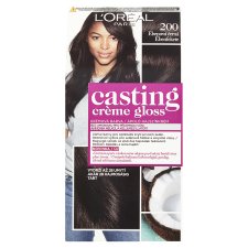 L'Oréal Paris Casting Creme Gloss semipermanentní barva na vlasy 200 ebenová černá, 48 +72 +60 ml