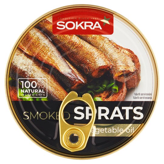 Sokra Šproty uzené v rostlinném oleji 160g