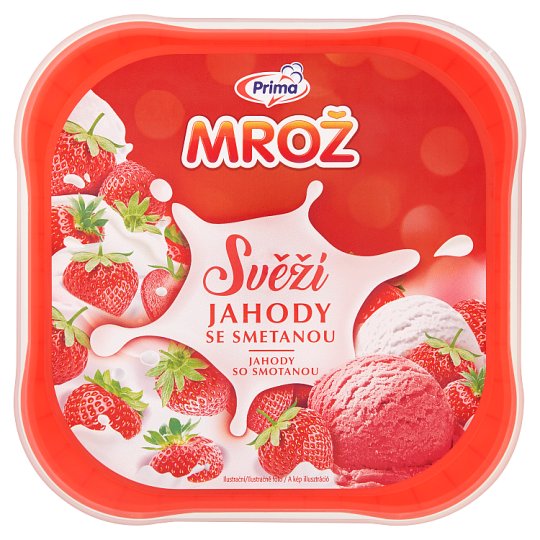 Prima Mrož Svěží jahody se smetanou 850ml