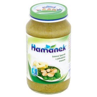 Hamánek Listový špenát s jehněčím masem 230g
