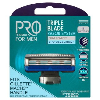Tesco Pro Formula For Men Right Fit 3 náhradní hlavice 8 ks