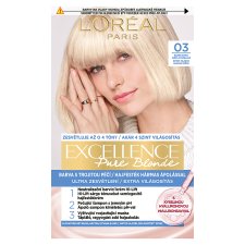 L'Oréal Paris Excellence Pure Blonde 03 Ultra-Light Ash Blonde, 72 ml + 48 ml + 12 ml + 60 ml