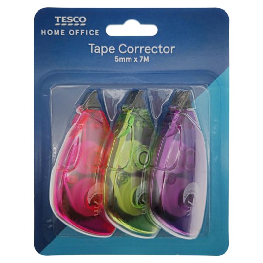 Tesco Tape Corrector 5 mm x 7 m 3 pcs Tesco Groceries