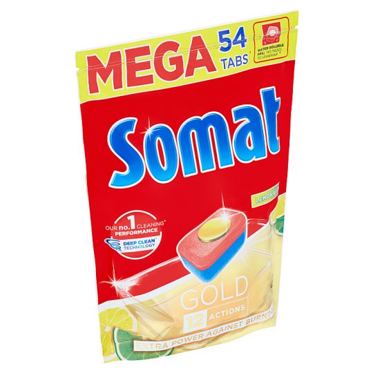 Somat Gold Lemon & Lime tablety do myčky na nádobí 54 tablet 1036,8g
